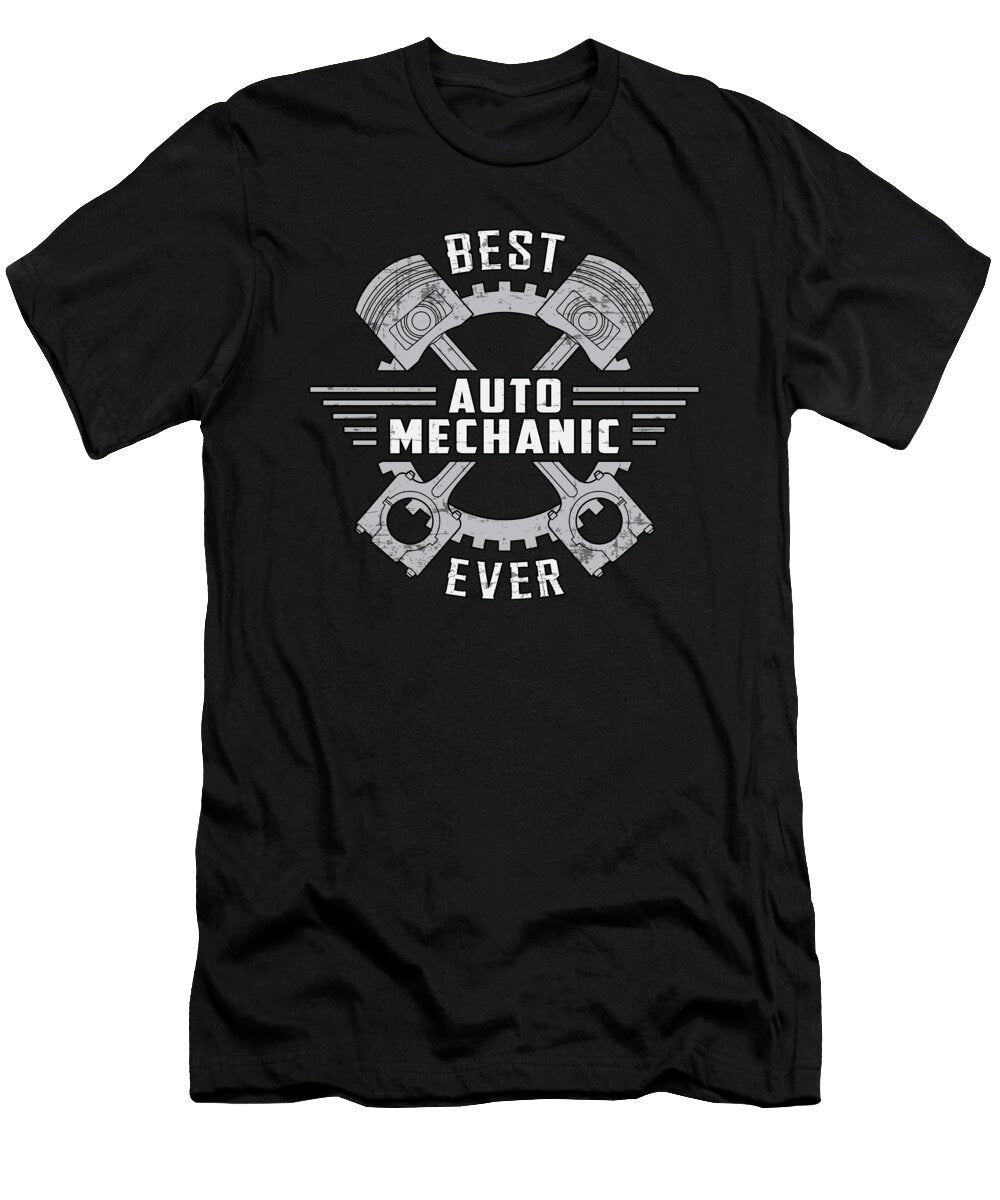Best Car Mechanic Engine Mechanics Funny Gift Tshirtconcepts Marvin Poppe T-Shirt